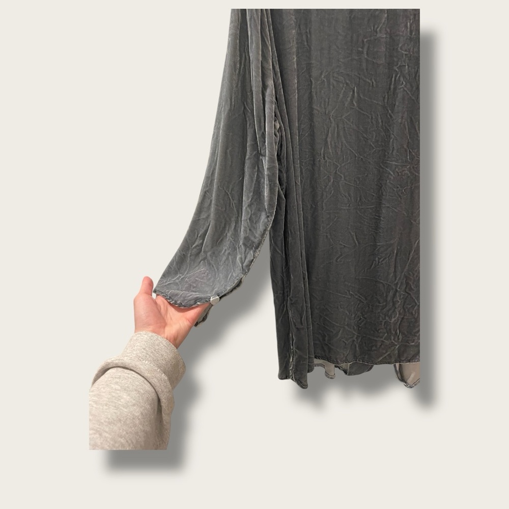 Velvet Blue Gray Women's Top - Picture 3 of 4